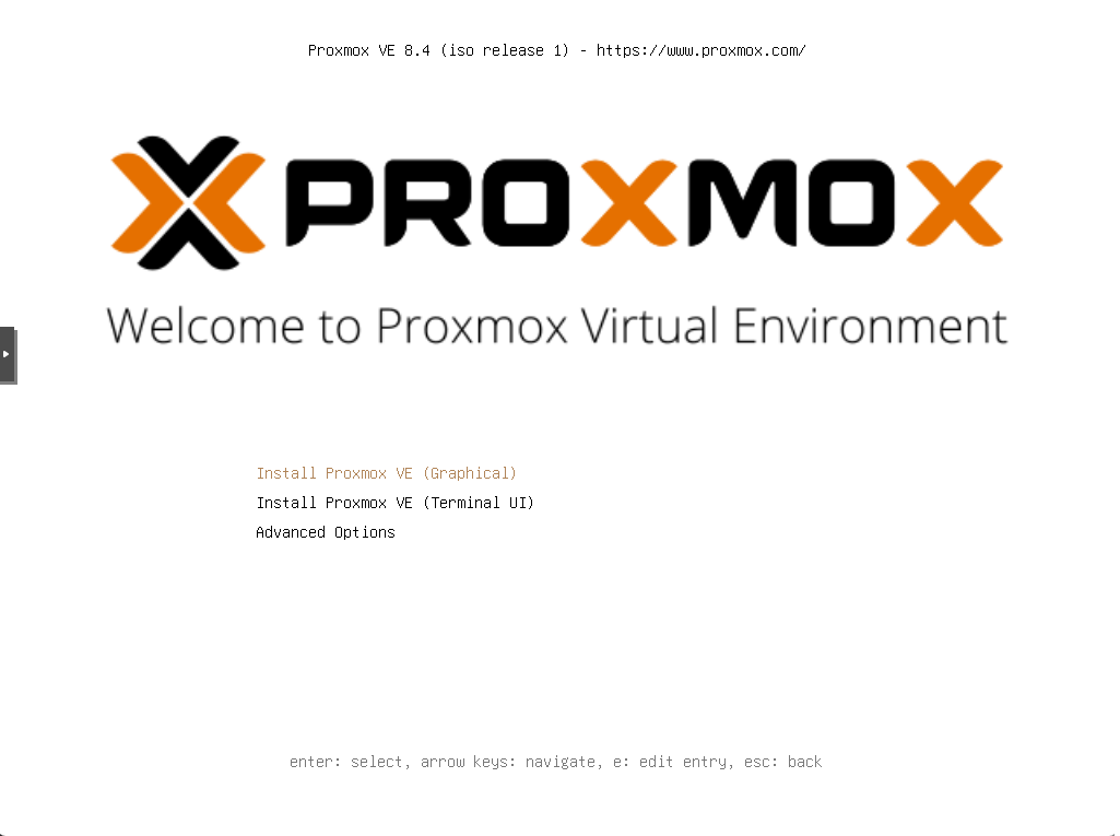 Proxmox Installation Screen A screenshot from Proxmox VE of the install screen. Proxmox is a registered trademark of Proxmox Server Solutions GmbH.